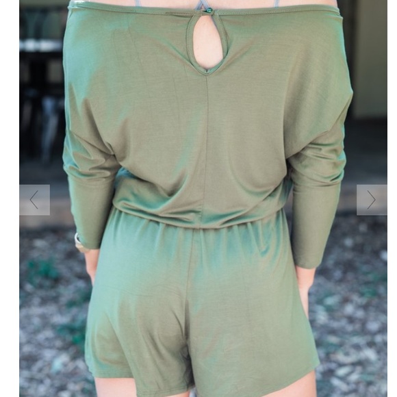 OLIVE GREEN ROMPER - Picture 3 of 6